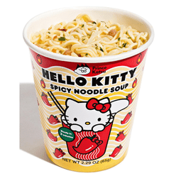 Prince Katsu Hello Kitty Instant Ramen Noodle Cup Spicy Flavor pack of 6 1 each