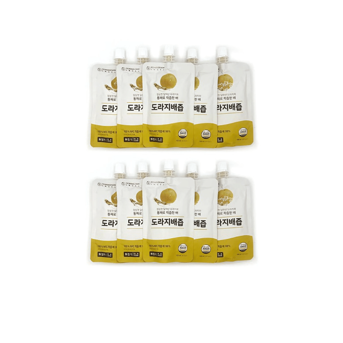 YEONDOO FARM Papa's Farm Pear Bellflower Juice On-the-Go Natural Juices 100% 10 개입