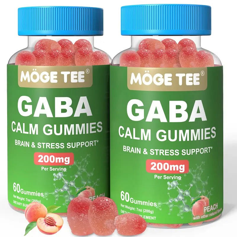 MOGE TEE 200mg GABA Calm Gummies 60 count