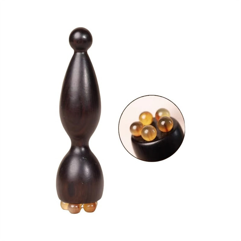 Small Sandalwood Lotus-Shaped Eye Massager: Goat H 1 each
