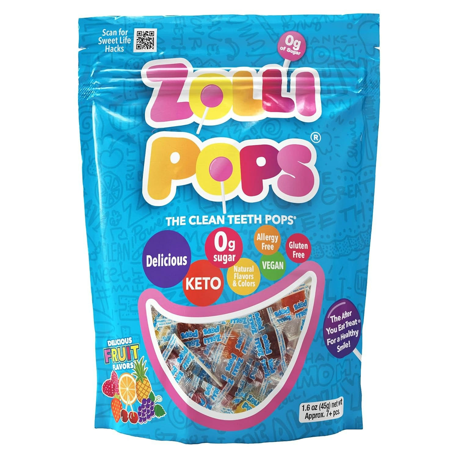 Clean Teeth Lollipops,Anti Cavity,Sugar-Free Candy 1 each