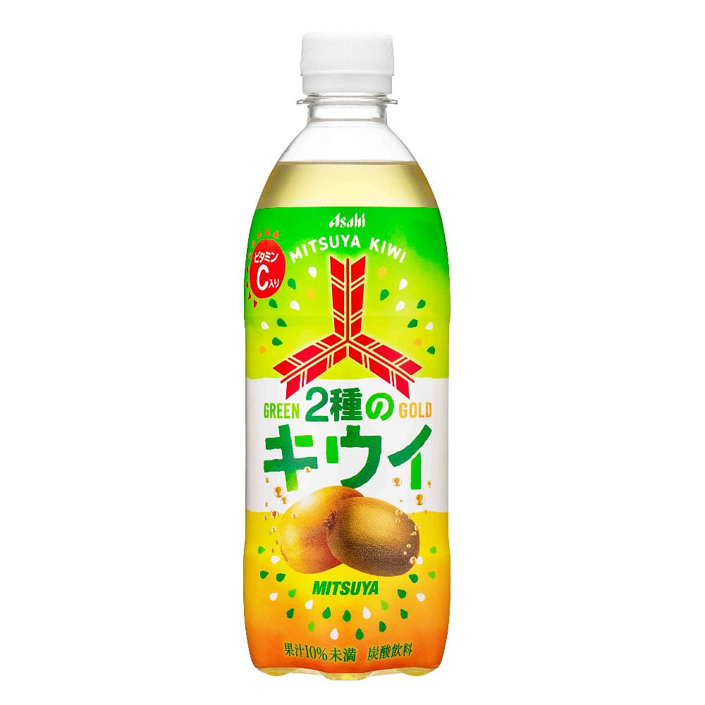 Asahi MITSUYA 2 types of Kiwi Carbonated Drink 500 ml