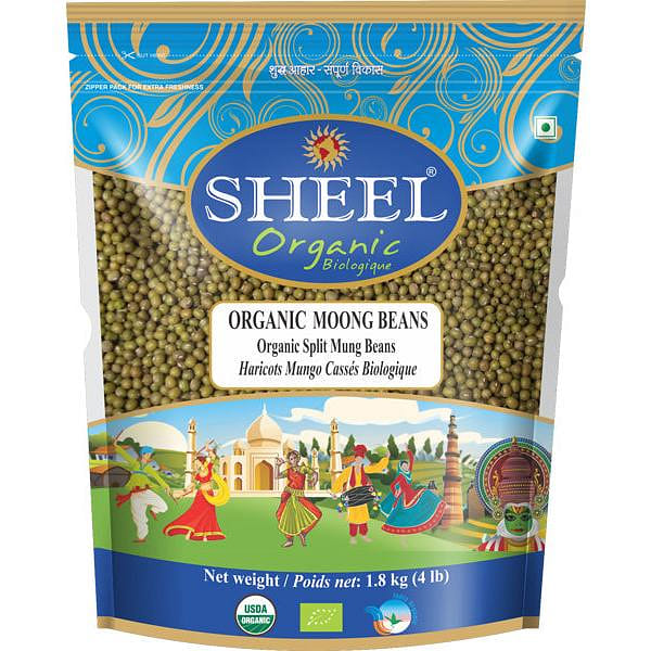 Organic Moong Beans / Green Gram - 4 Lb (1.8 Kg) 1 ส่วน