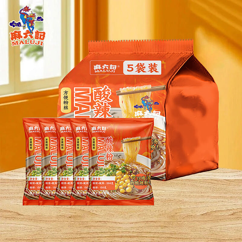 Maluji Hot & Sour Rice Noodles 5-Pack 5 pack