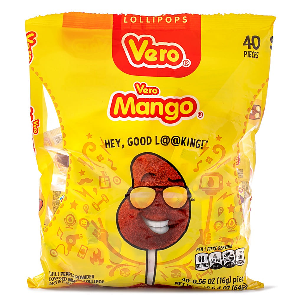 Piruleta de caramelo sabor mango, enchilada 19.6 onza(s)