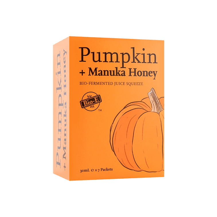 Bio-E Pumpkin Squeeze - Pumpkin & Manuka Honey Probiotic Drink, 7 Packets 210 มิลลิลิตร