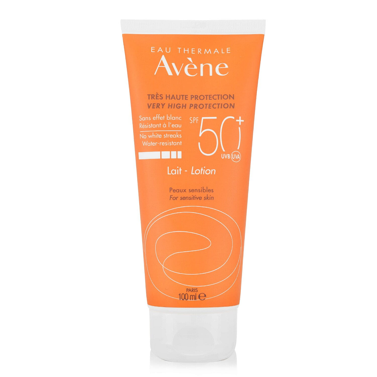 Avene Refreshing and protective fragrance-free sunscreen SPF50+ (sensitive skin) 100ml/3.4oz 100 มิลลิลิตร