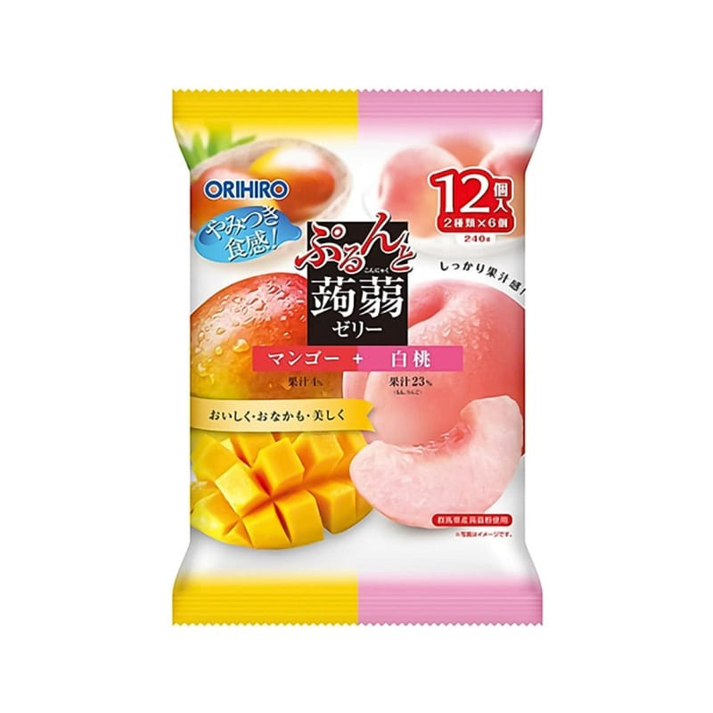 Orihiro Jelly Pouch Mango + White Peach 20g*12 1 개