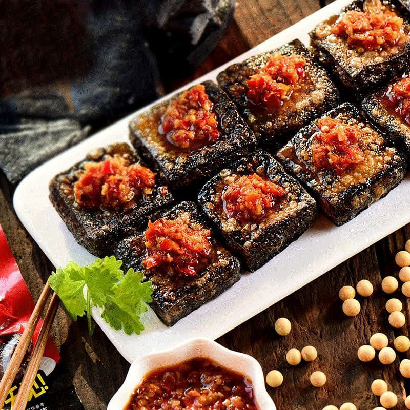 黑色經典長沙臭豆腐湖南特產小包裝豆腐乾小吃零食(香辣味) 120 克