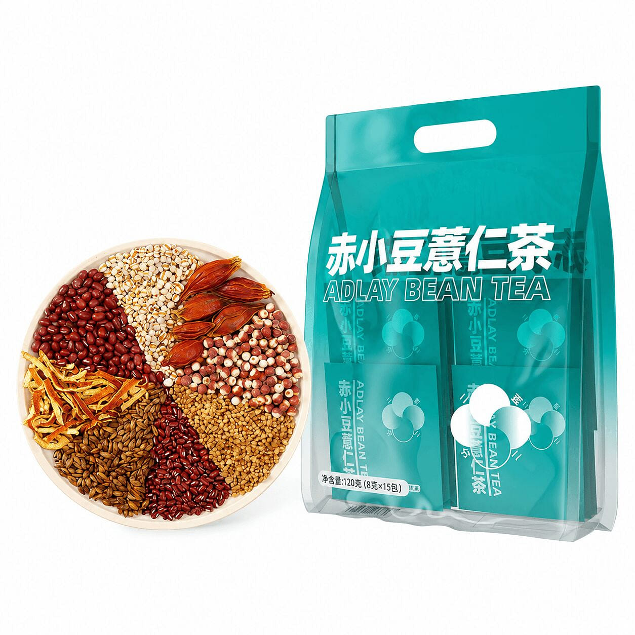 Red Adzuki Bean Coix Seed Herbal Tea Healthy Tea 120 g