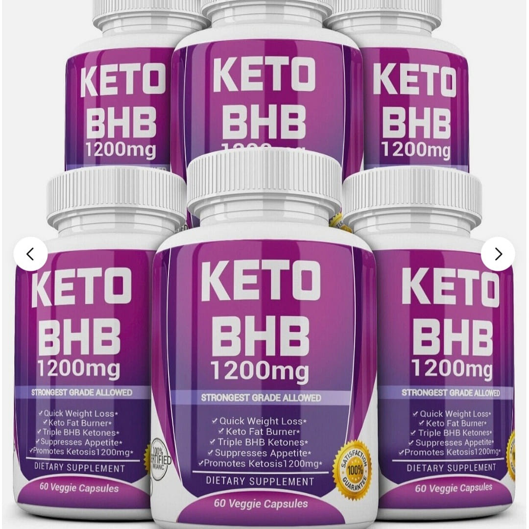 6 X KETO BHB 1200mg PURE Ketone FAT BURNER Weigh 6 bottle