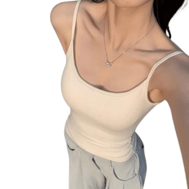 Solid color suspenders for women with built-in che 1 박스