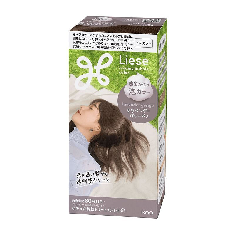 카오 리제 프리티아 버블 염색약 라벤더 그레이지 115mL 115 밀리리터