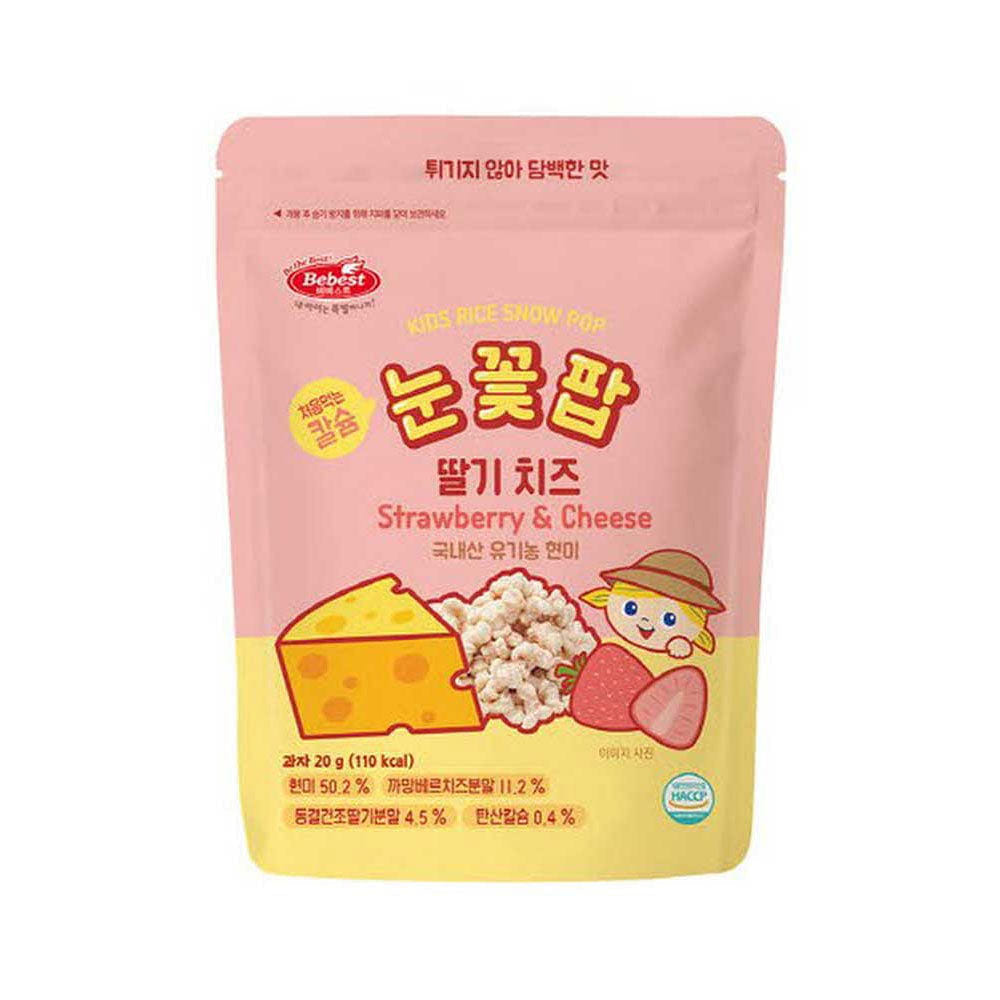 베베스트 처음먹는 칼슘 눈꽃팝 딸기 치즈 20g 1 개