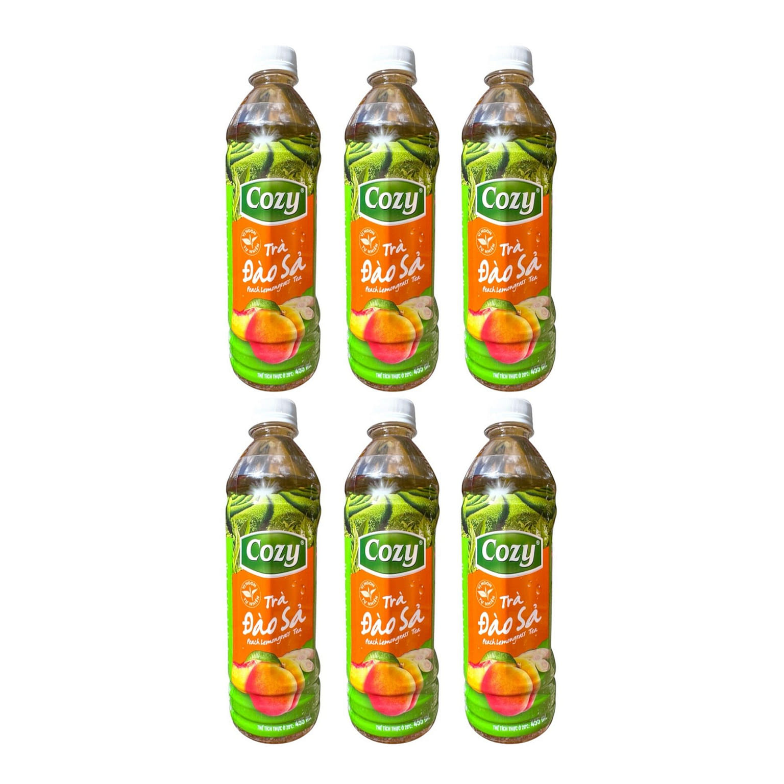 [Cozy] Peach Lemongrass Tea Tra Dao Sa 1 each*6 bottles