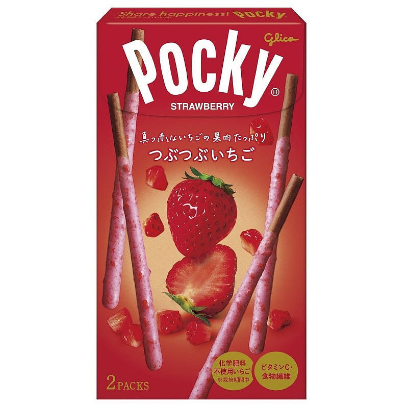 Glico Tsubu Tsubu Ichigo Pocky 2 bags 1 each 1 ส่วน