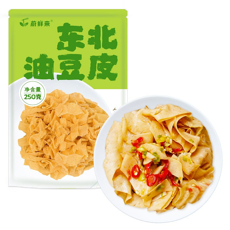 【蔚鲜来】东北油豆皮 干豆皮丝 豆腐皮 豆制品 250 克