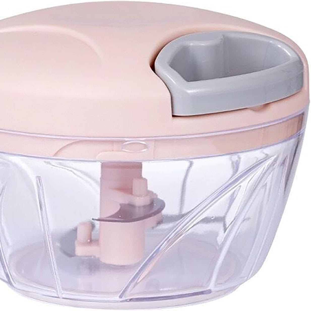 Manual Garlic Chopper, 500Ml Blue Cover ABS Resin 1 count