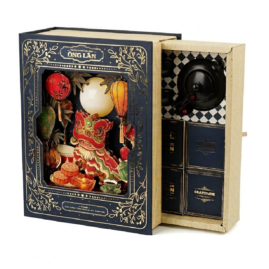 Ikachi The Guardian Lion Premium Mooncake Large 1980 g