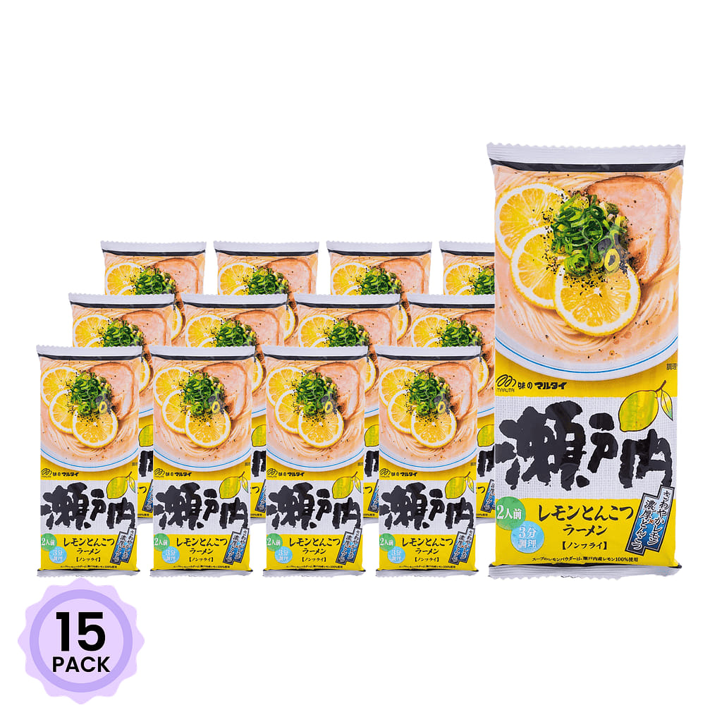 Marutai Instant Ramen Noodle, Kyushu Lemon Tonkotsu Flavor 189 g*15 pack