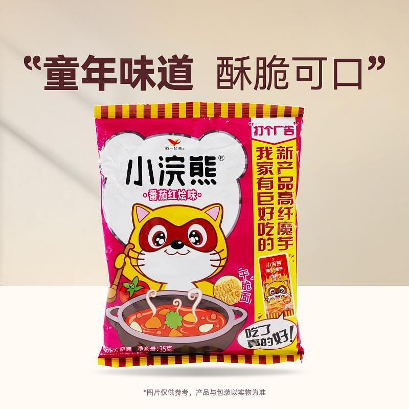 统一小浣熊番茄红烩干脆面35g 35 克