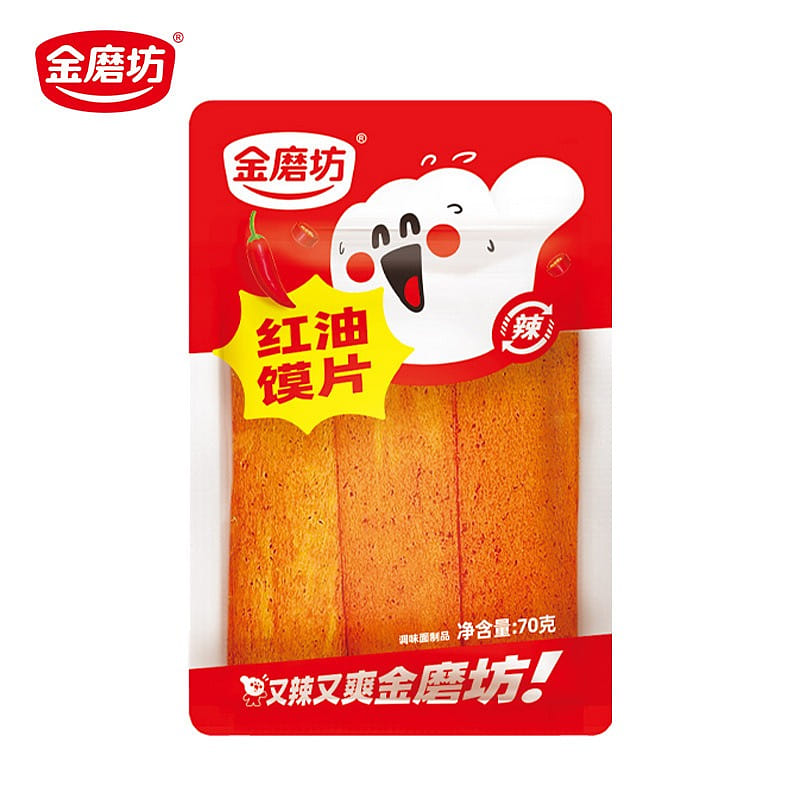 Golden Mill Red Oil Bun Slices 70g Spicy Chili Chips Dry Chips Spicy Flavor 70 그램