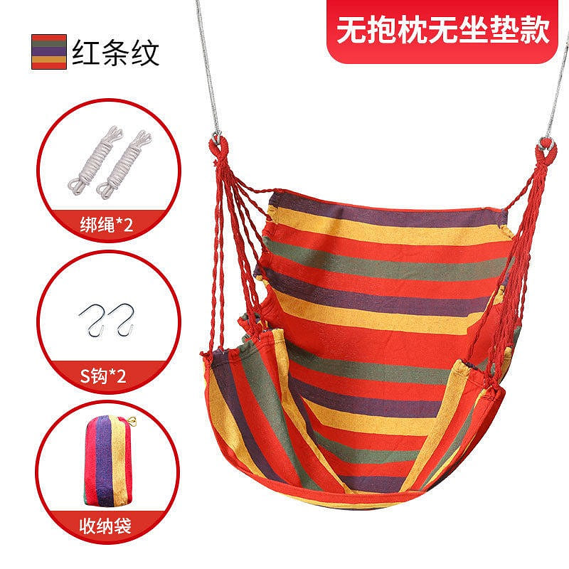 Red Striped Swing Chair 1 each