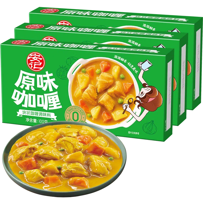 安記咖喱塊兒童0反式脂肪酸原味100g*1盒 100 克