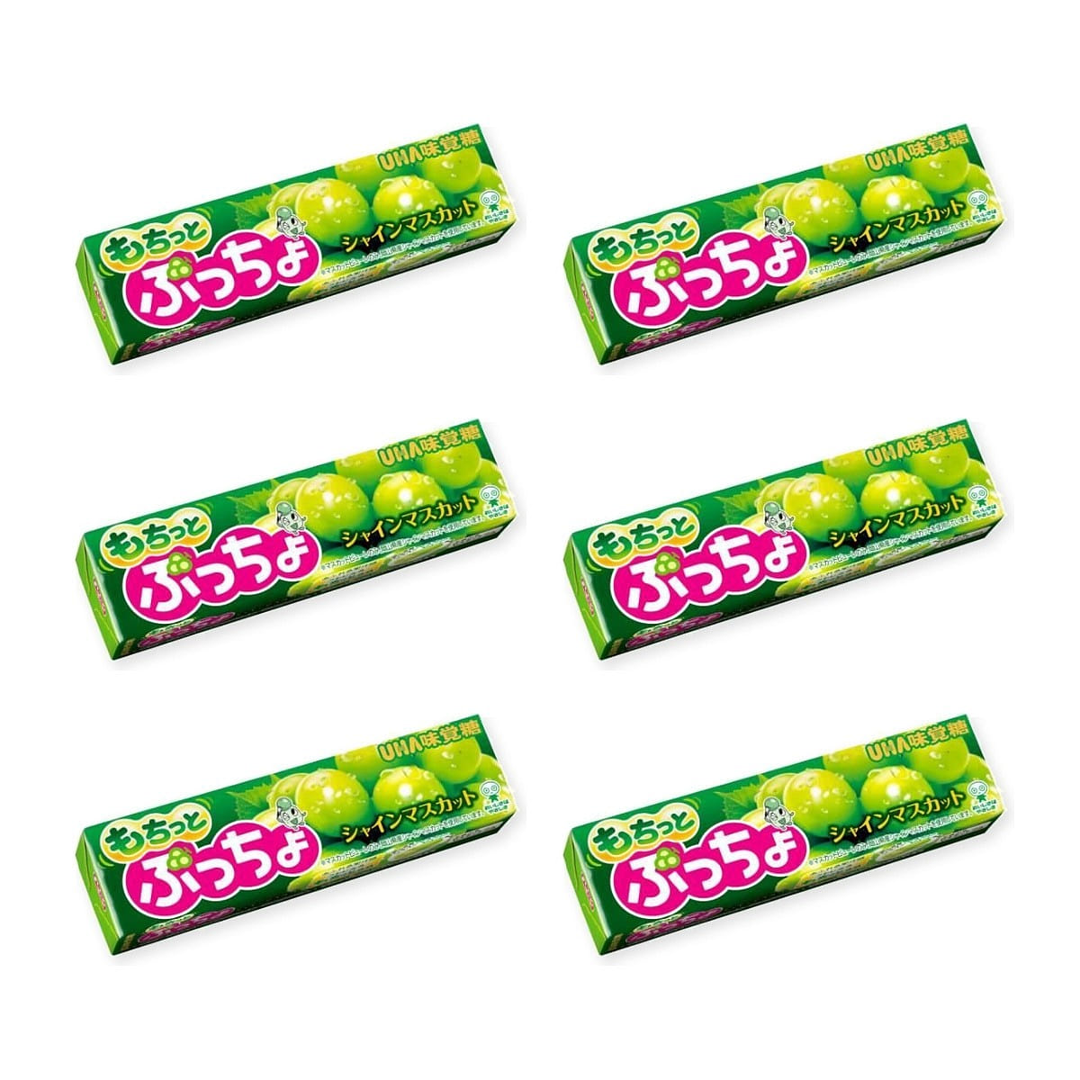 UHA Puccho Gummy Stick Shine Muscat (pack of 6) 300 g