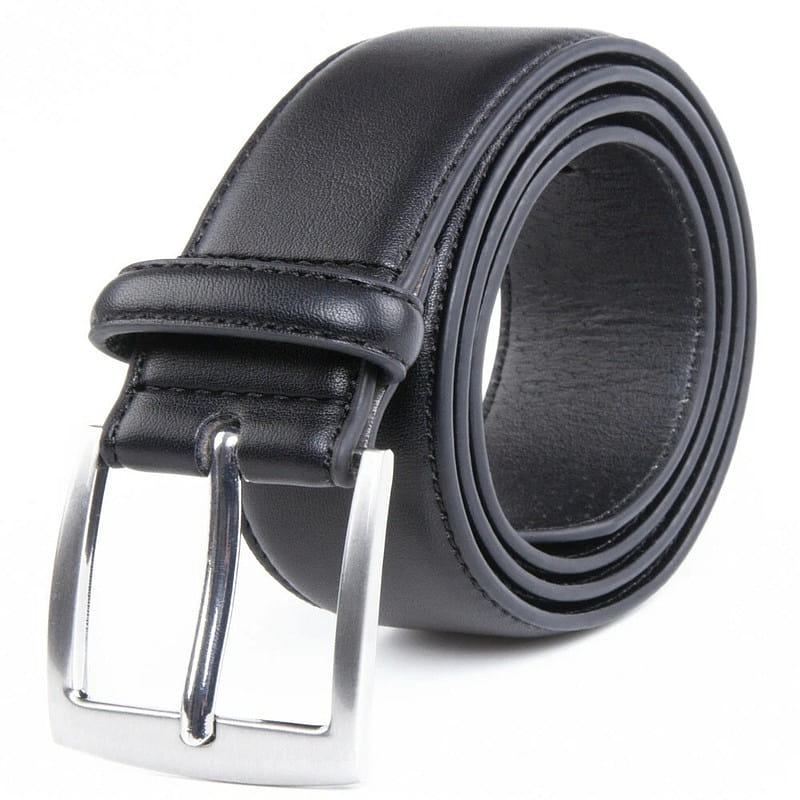 Men's Dress Belt Black Leather Belts BLACK 40/42 1 count