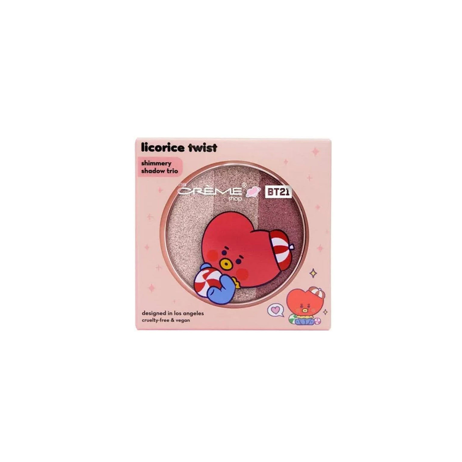 THE CREME SHOP Shimmery Eyeshadow Trio - BT21 Tata Licorice Twist 1 개