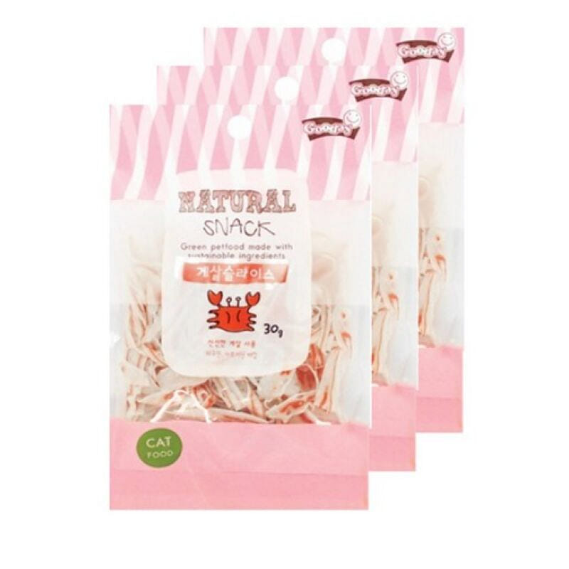 Cat Treat crab meat slices, 30g * 3 pieces 90 กรัม
