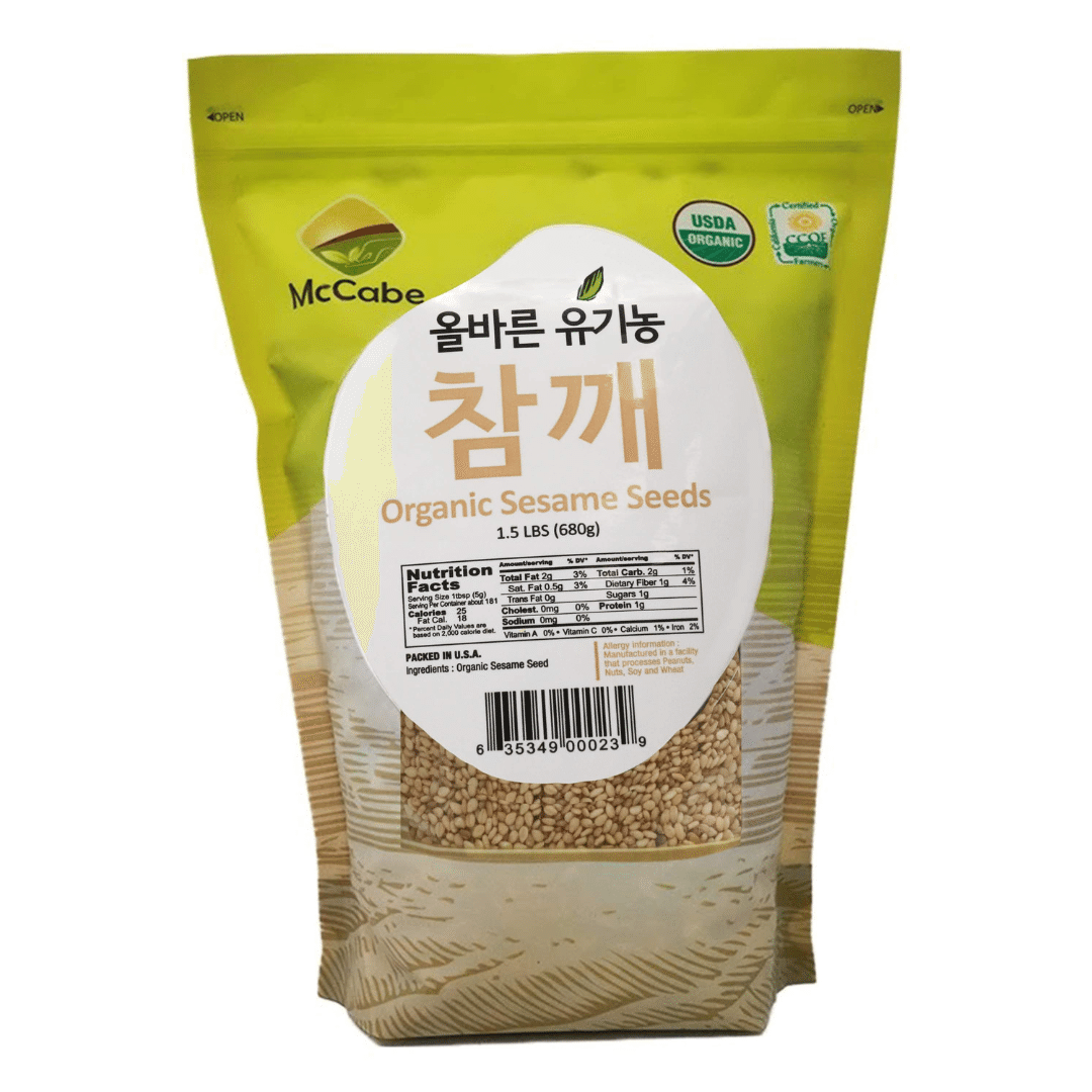 McCabe 有機天然芝麻,1.5 磅,美國農業部有機認證,CCOF 有機認證 1.5 磅