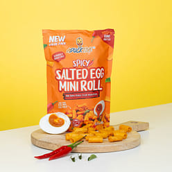 SPICY SALTED EGG - SAVOURY MINI ROLL SNACK 1 each