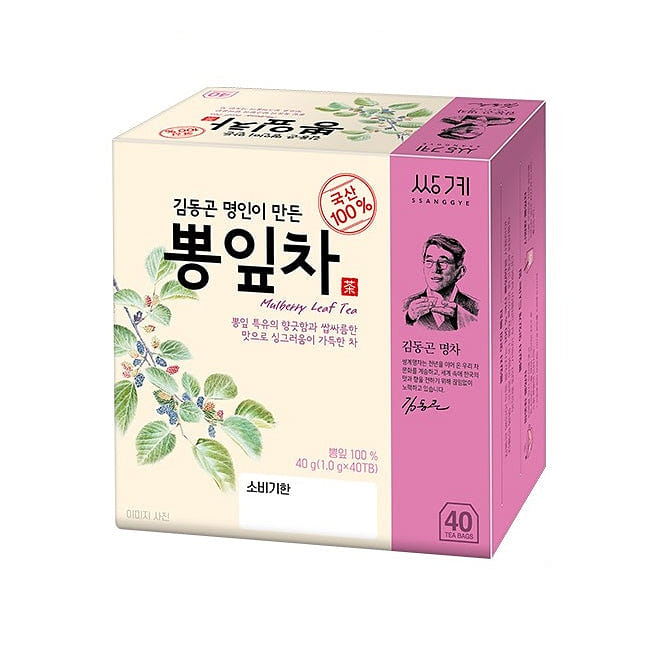 쌍계명차 지리산 뽕잎차 40입 100% 국산 어린잎 사용 녹차처럼 깔끔한 맛 1 each