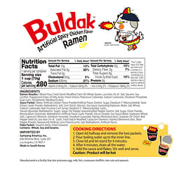 [ Samyang ] Instant Spicy Chicken Soup Noodles 1 count