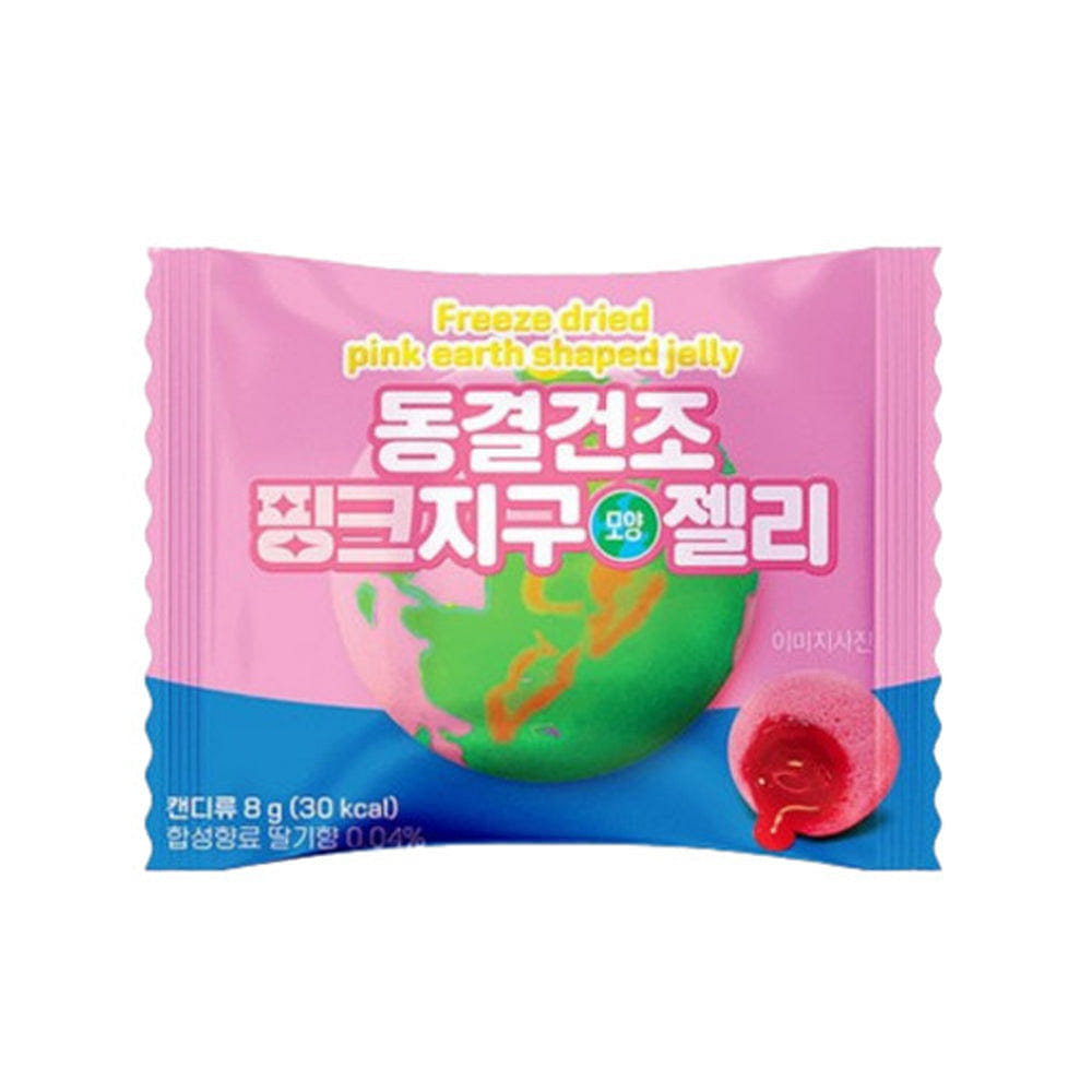 Peach Korea Freeze Dried Pink Earth Shaped Jelly 1p 1 個