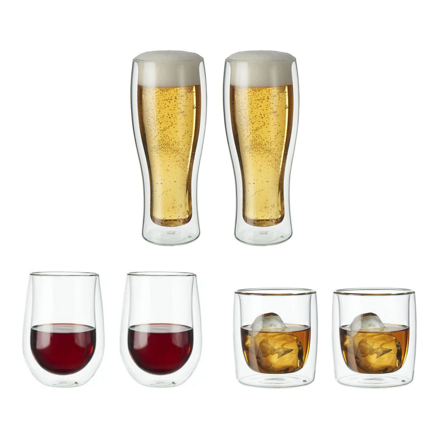 ZWILLING6-pc Mixed Glass Wine/Beer/Tumbler Set 1 each