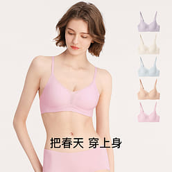 중국 직송 Ubras 왕포 복숭아꽃컵 큰 컵 등고리 브라-순수 파란색-XXL + 100 그램