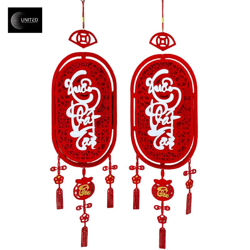 Tet & New Year  Hanging Decoration "Xuan Phat Tai" 2 count