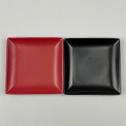 Bowery Matte Bold Square Appetizer Plate 5.7", Black 1 each