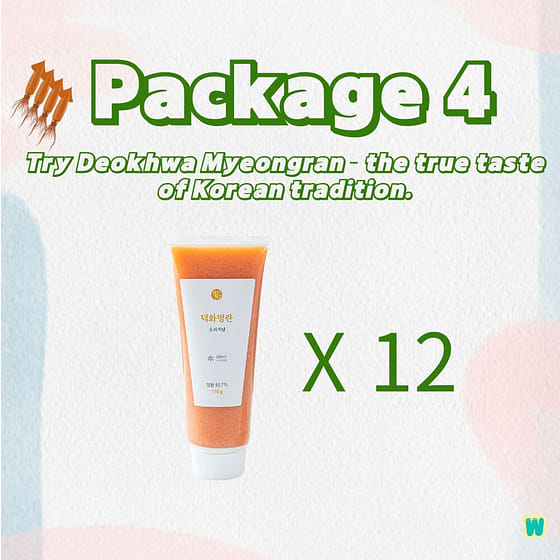 weee_frozen_Package 4: 프리미엄 덕화 명란 튜브 타입 12 개입