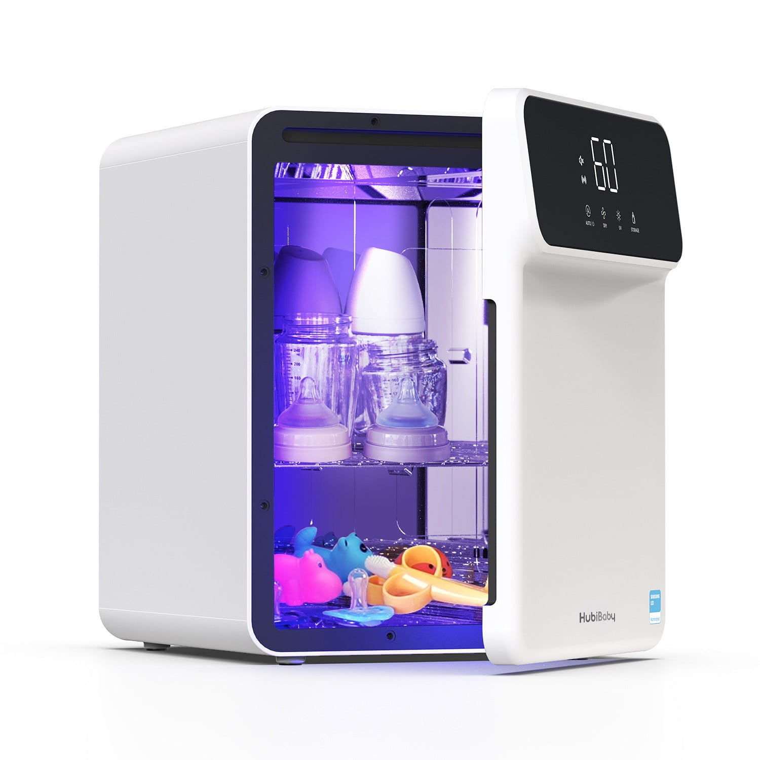 HubiBaby 4-in-1 UVC Cleaner and Dryer for Baby Bottles Multifunctional Sanitizer 1 개입