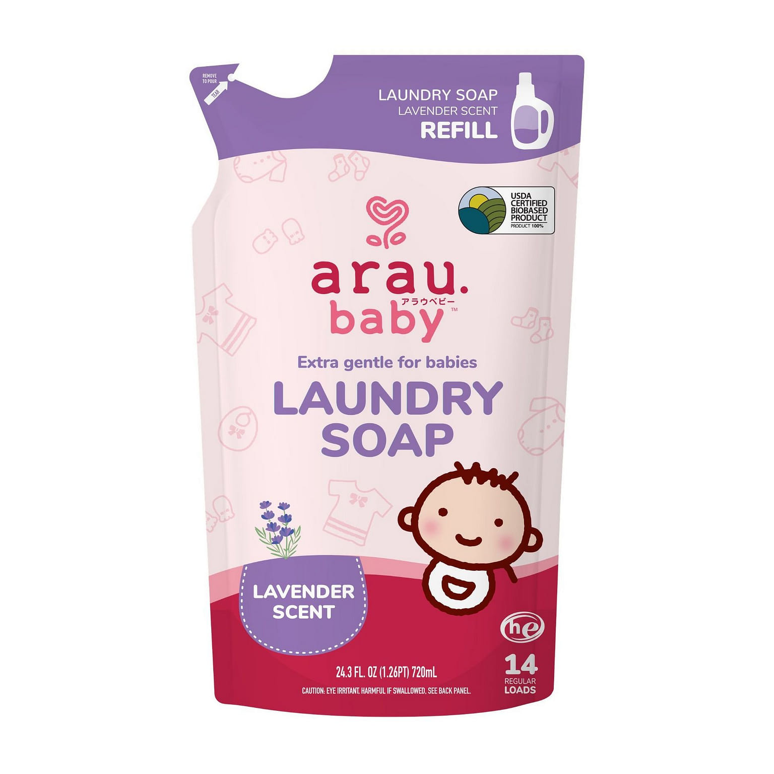 Arau Baby Liquid Laundry Soap Refill - Lavender 24.3 fl.oz