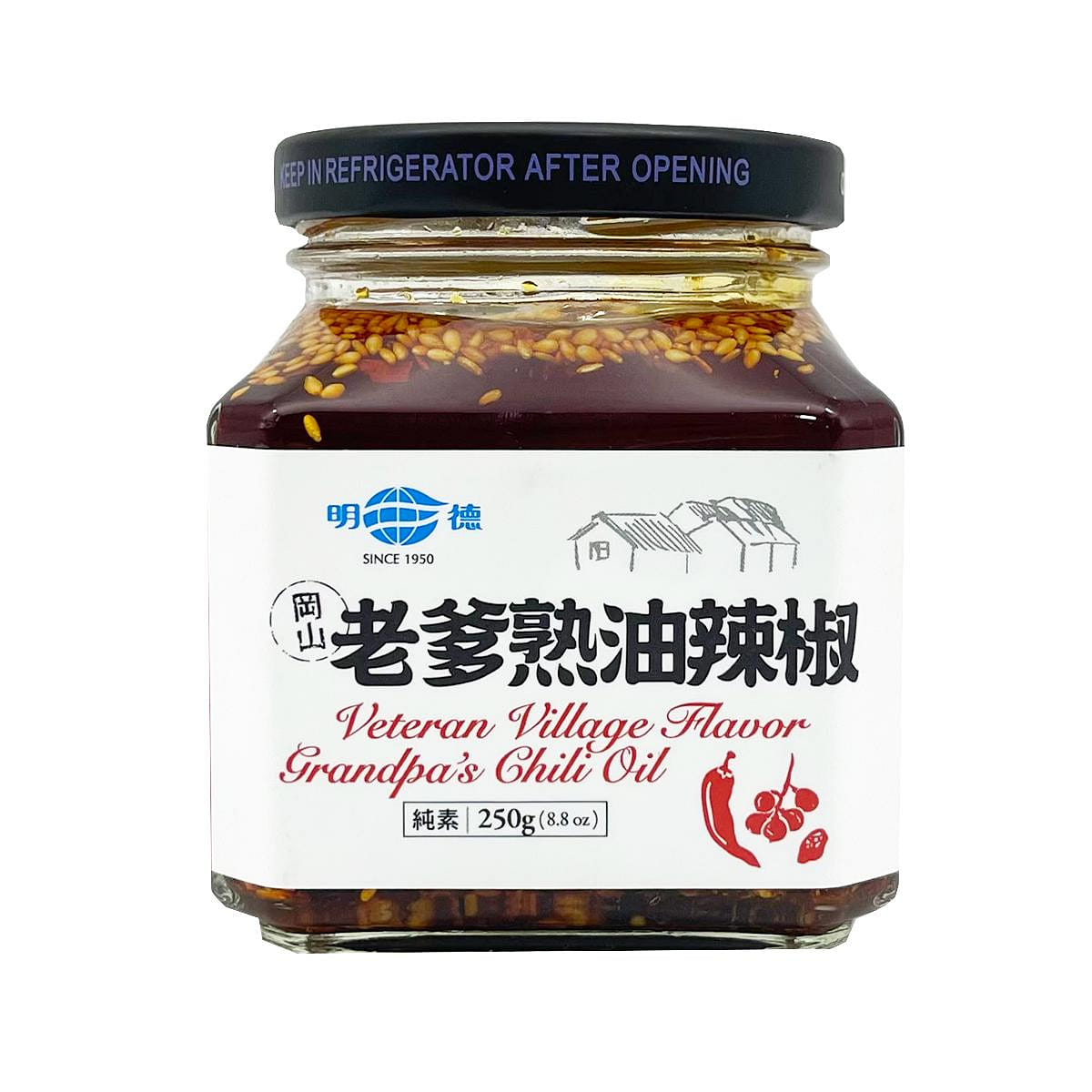 MINGTEH Veteran Village Flavor Grandpa's Chili Oil 250 그램
