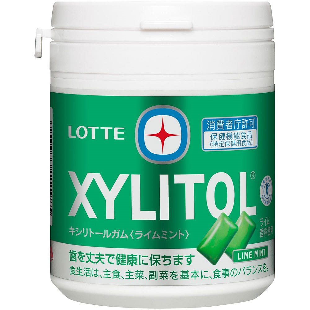 LOTTE Xylitol Lime Mint Flavor Gum 133g 133 그램