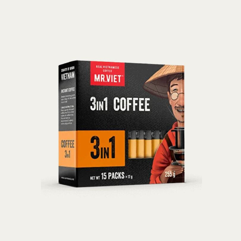 Mr Viet 3 in 1. black coffee with sugar and milk 1 กล่อง