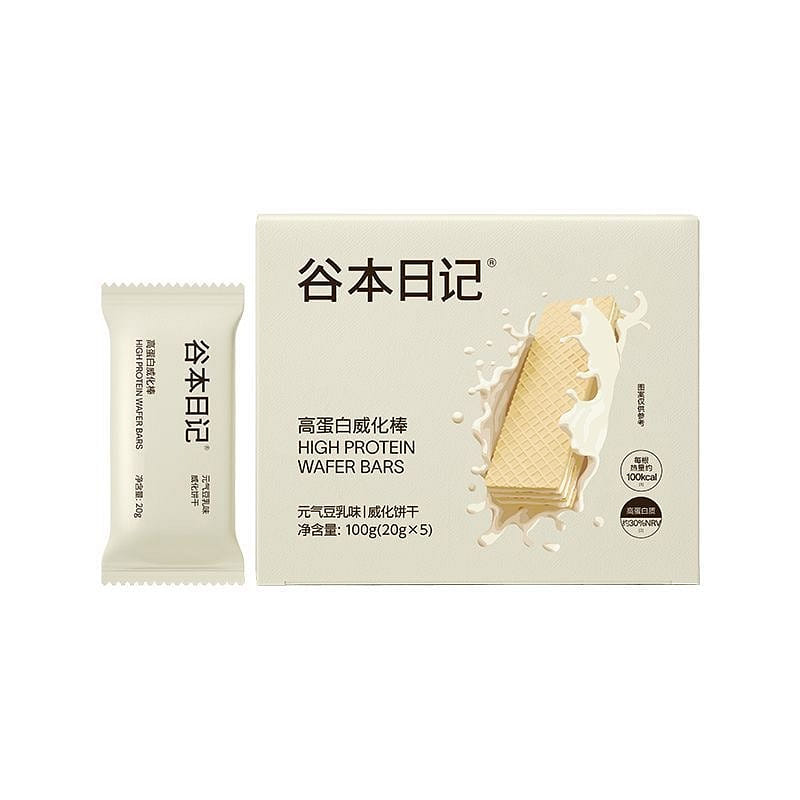 谷本日记高蛋白威化棒 元气豆乳威化饼干 1盒 100 克