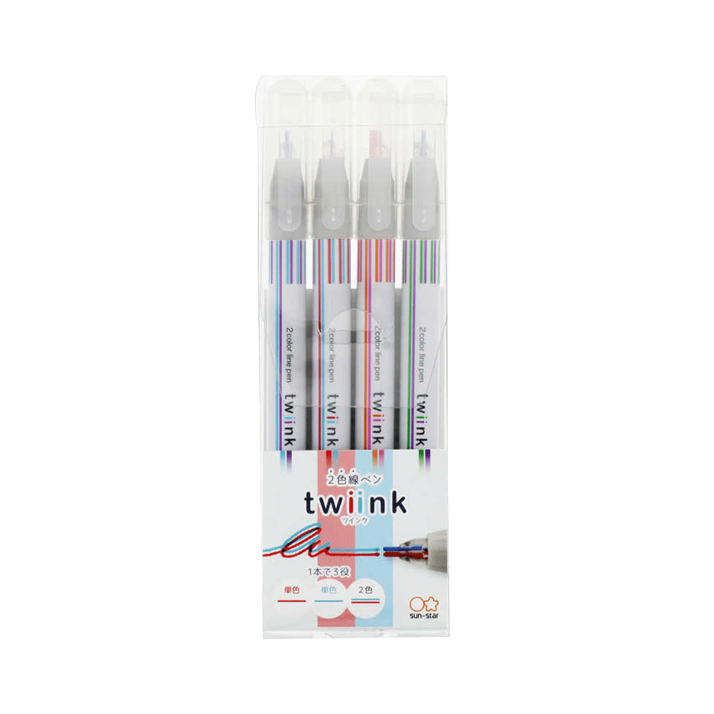 Sun star twiink 2 color line pen A 4pcs 1 ส่วน