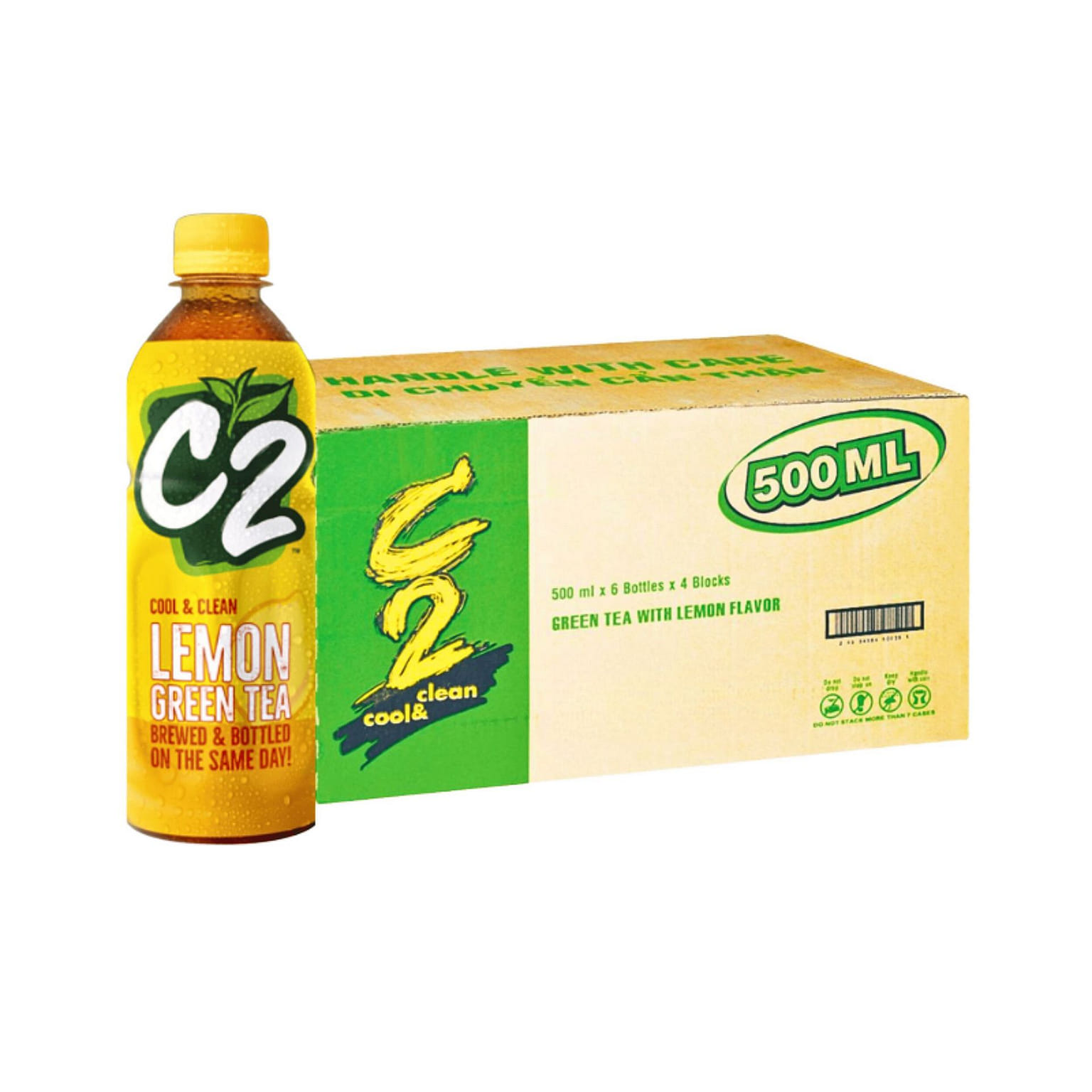 Trà Xanh C2, Hương Chanh 500 ml Thùng 24 chai 1 each